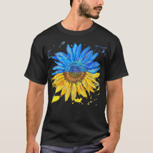 T-shirt Ukraine Drapeau Tournesol Vintage Chemise Ukrainie