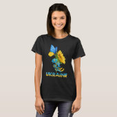 T-shirt Ukraine Drapeau Tournet Vintage (Devant entier)