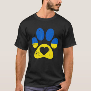 T-shirt Ukraine Drapeau Ukraine Paw Dog Patriot Sauver l'U