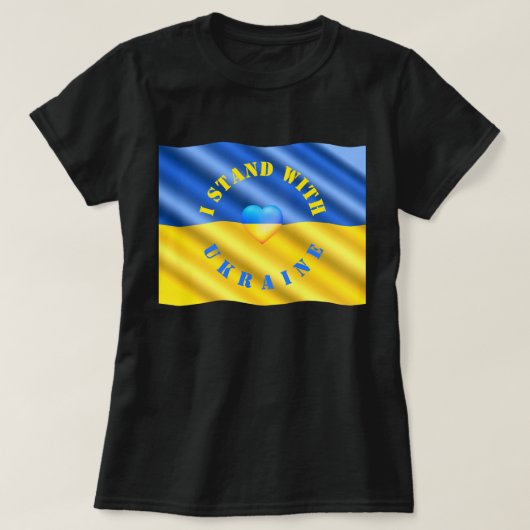 T-shirt Ukraine drapeau ukrainien Coeur (Design devant)