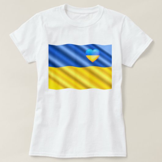 T-shirt Ukraine drapeau ukrainien Coeur (Design devant)