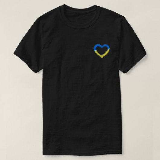 T-shirt Ukraine drapeau ukrainien Coeur (Design devant)