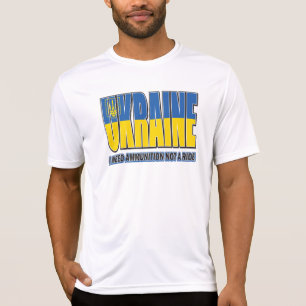 T-shirt Ukraine Flag - J'ai besoin de munitions, pas d'un