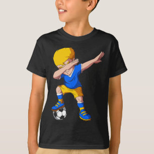 T-shirt Ukraine Football Dabbing Joueur de football ukrain