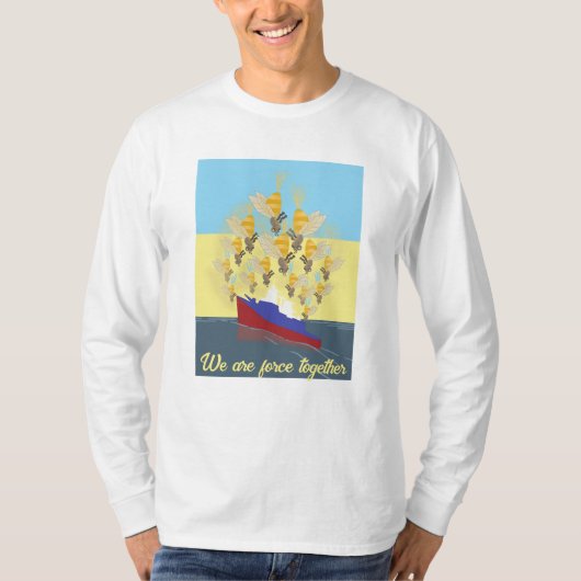 T-shirt Ukraine "jaune bleu" coloré (Devant)