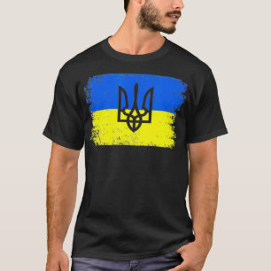 T-shirt Ukraine Je Me Tiens Avec L'Ukraine Drapeau Ukraini