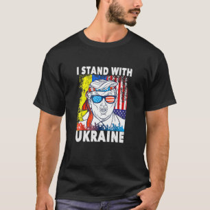 T-shirt Ukraine Je Me Tiens Avec L'Ukraine Drapeau Ukraini