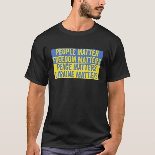 T-shirt Ukraine Matters Président Zelensky Discours Citati (Devant)
