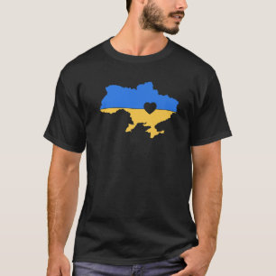 T-shirt Ukraine Pays Amour Coeur Paysage Ukraine