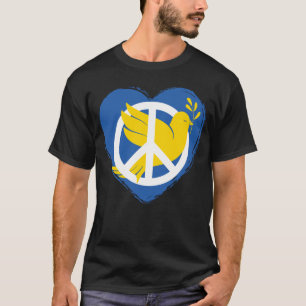 T-shirt Ukraine Peace Dove amour du coeur ukrainien