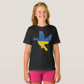 T-shirt Ukraine Peace Dove, drapeau de la fierté ukrainien (Devant entier)