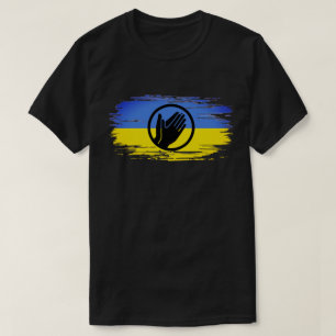 T-shirt Ukraine prier drapeau bleu jaune
