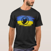 T-shirt Ukraine prier drapeau bleu jaune (Devant)