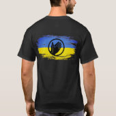 T-shirt Ukraine prier drapeau bleu jaune (Dos)