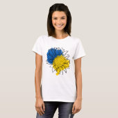 T-shirt Ukraine Soutien au tournesol (Devant entier)