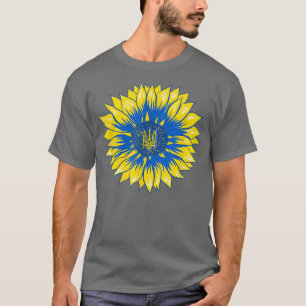 T-shirt Ukraine Tournesol rétro drapeau ukrainien floral 