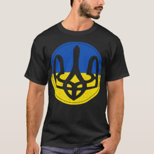 T-shirt Ukraine Trident Distorsion Poisson Style Oeil