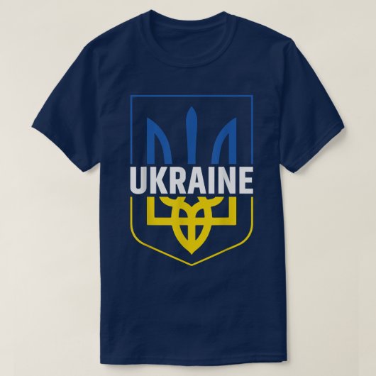 T-shirt Ukraine Trident T Pride Armoiries ukrainiennes Ess (Design devant)