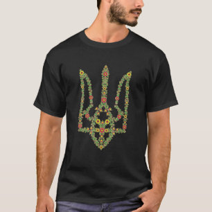 T-shirt Ukraine Tryzub Tee Fleur ukrainienne Tr tendance