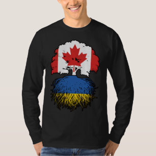 T-shirt Ukraine Ukrainienne Canada drapeau des racines de