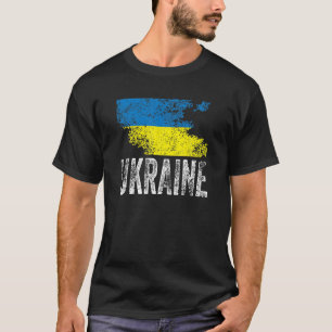 T-shirt Ukraine Vintage en détresse Ukraine Distressed Dra