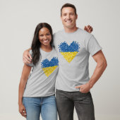 T-shirt Ukrainian flag. Love to Ukraine. Support.  (Unisexe)