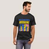 T-shirt Ukrainian We Support Ukraine Flag I Stand With Ukr (Devant entier)
