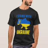 T-shirt Ukrainienne Love I stand With Ukraine Distressed U (Devant)