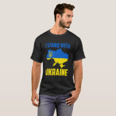 T-shirt Ukrainienne Love I stand With Ukraine Distressed U (Devant entier)
