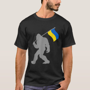 T-shirt Ukrajina ou drapeau ukrainien sur le drapeau ukrai