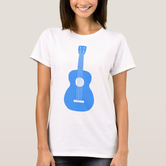 T-shirt Ukulele - Bleu bébé (Devant)