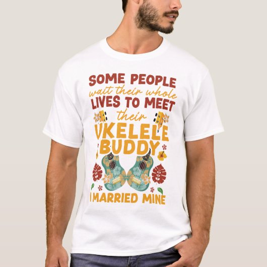 T-shirt Ukulele Certaines Personnes Attendent Toute Leur V (Devant)