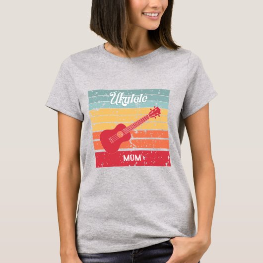 T-shirt Ukulele de style Vintage personnalisable (Devant)