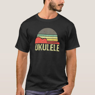 T-shirt Ukulele Guitare Hawaï Musique Coucher de soleil M