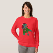 T-shirt Ukulélé hawaïenne de dinosaure (Devant entier)