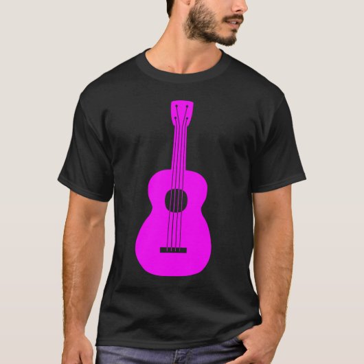 T-shirt Ukulele - Magenta (Devant)