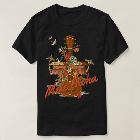 T-shirt Ukulele Mele Aloha Hawaii pour les mélomanes (Design devant)