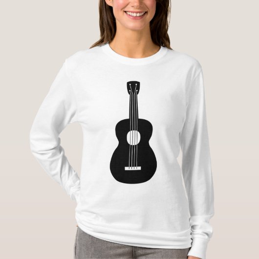 T-shirt Ukulele - Noir (Devant)