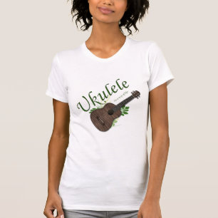 T-shirt Ukulélé-Son une pièce en t 2 de dames de mode d