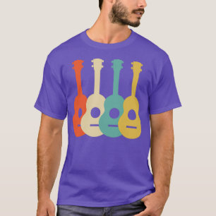 T-shirt Ukulele Vintage Retro Art Ukulele Uke Music Cadeau