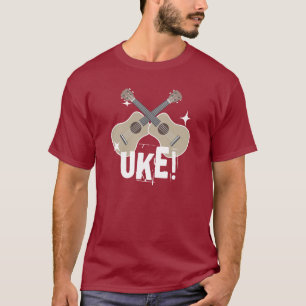 T-shirt Ukulélés brillantes Uke de croisement ! Chemise
