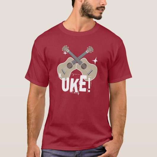 T-shirt Ukulélés brillantes Uke de croisement ! Chemise (Devant)