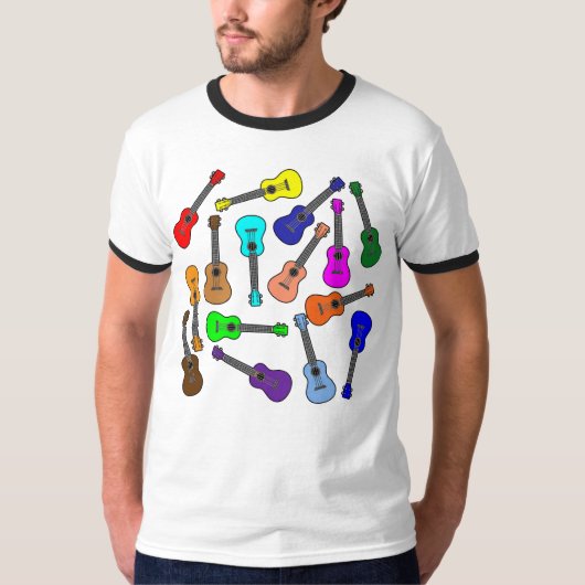 T-shirt Ukuleles Colorés (Devant)