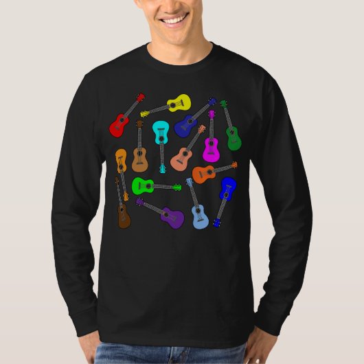 T-shirt Ukuleles Colorés (Devant)