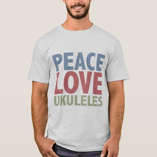 T-shirt Ukulélés d'amour de paix (Devant)
