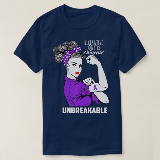 T-shirt Ulcerative Colitis Guerrier Conscience indestructi (Design devant)