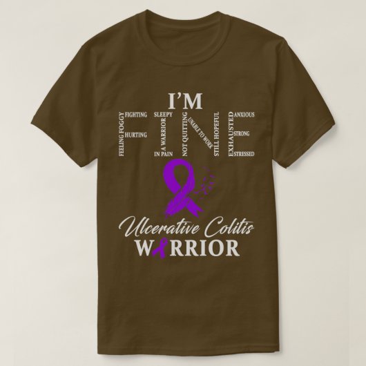 T-shirt Ulcerative Colitis Guerrier Im Fine (Design devant)