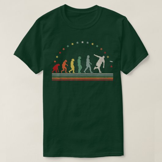 T-shirt Ultimate Evolution Retro Frisbee Disk Golf Hobby U (Design devant)