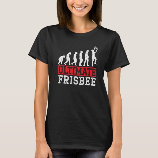 T-shirt Ultimate Frisbee Evolution Flying Disk Sport (Devant)