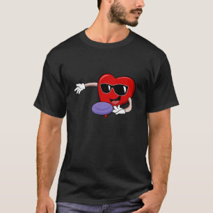 T-shirt Ultimate Frisbee Golfer Heart Valentines Disque Jo